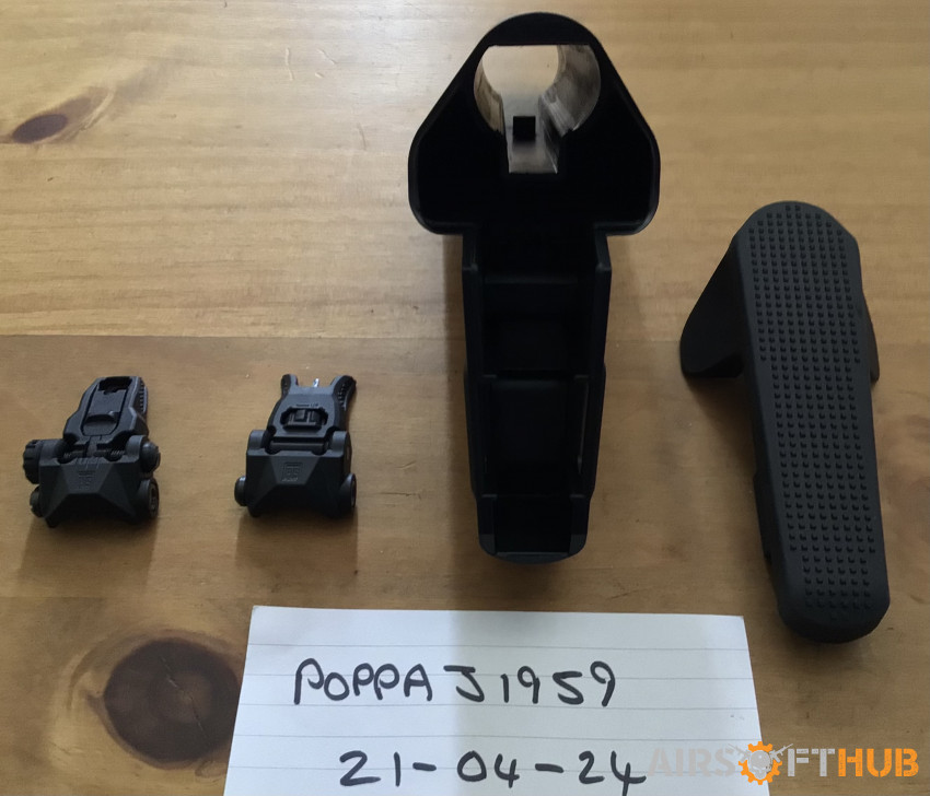 Genuine PTS stock and sights - Used airsoft equipment