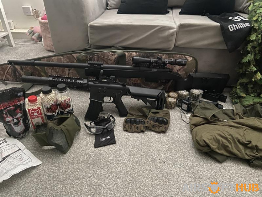 M4A1 and sniper - Used airsoft equipment