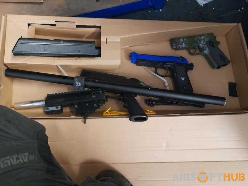 9 gun bundle  sale or swap - Used airsoft equipment