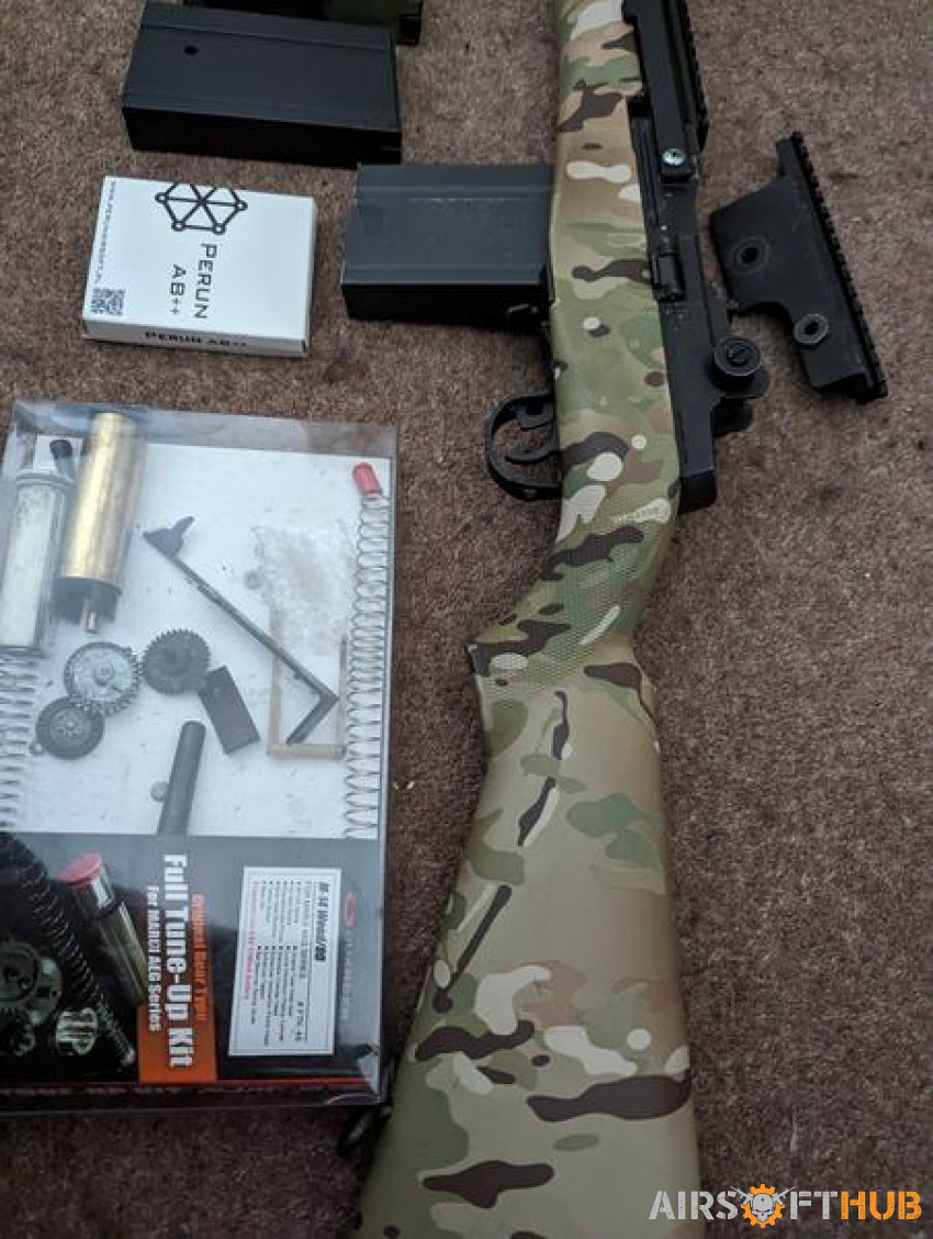 Marui M14 c/w GuarderFTK+Perun - Used airsoft equipment