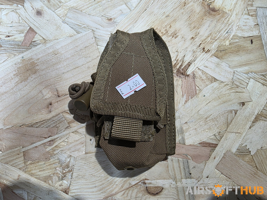 Small Utility Pouch Tan Molle - Used airsoft equipment