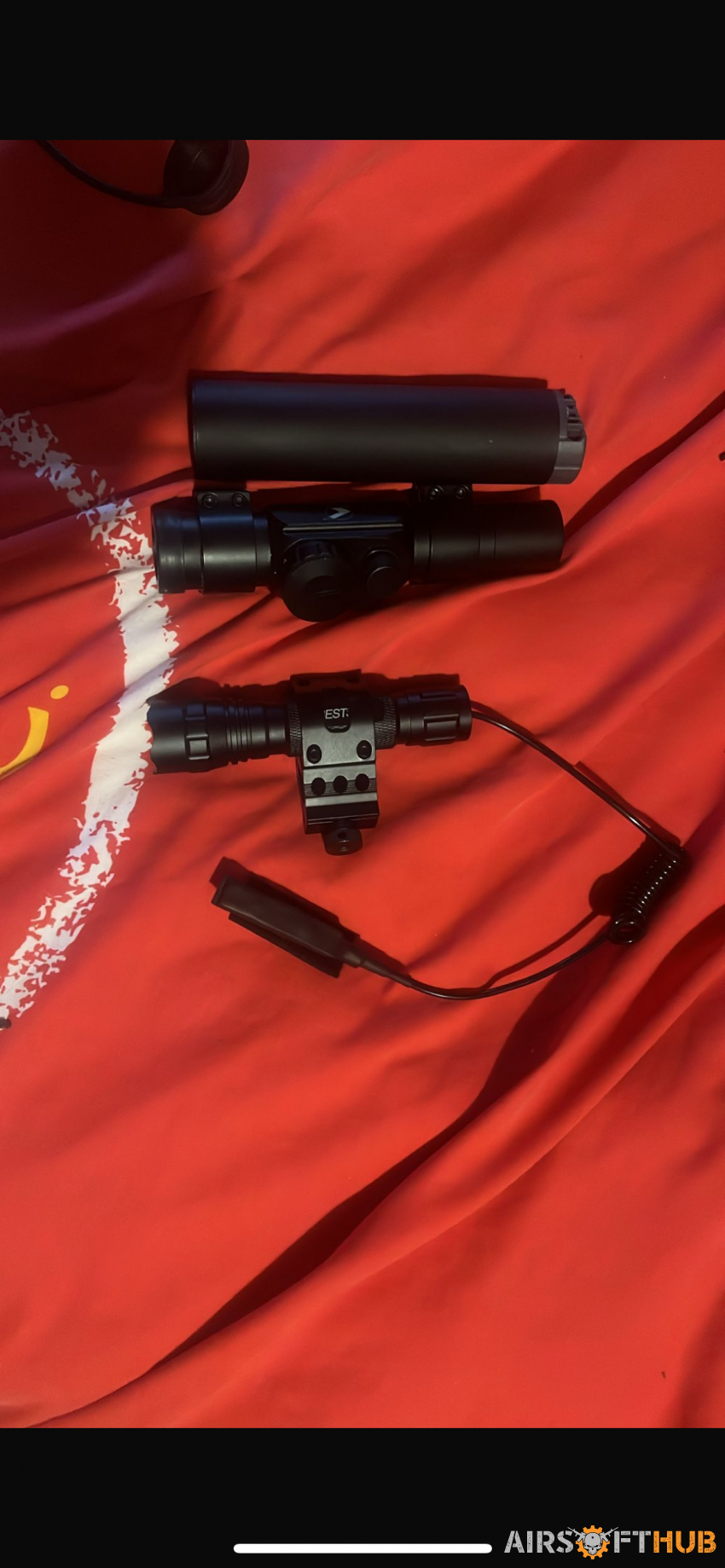 Red dot, tracer and light - Used airsoft equipment