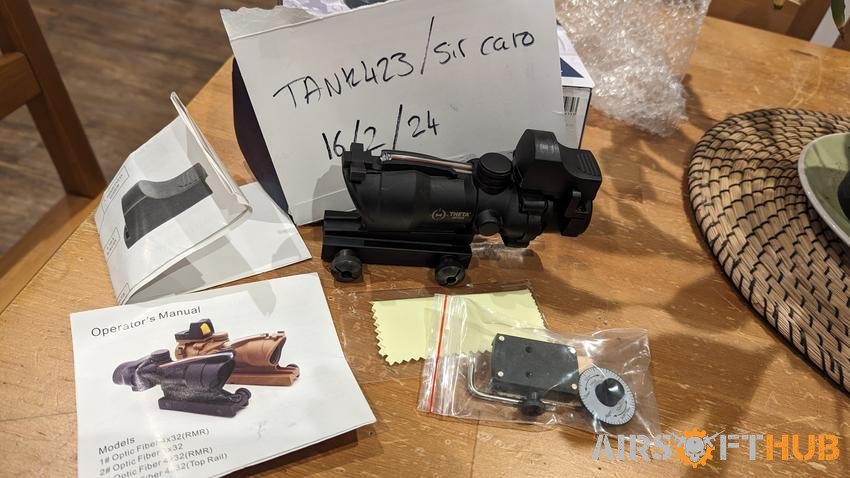 Theta 4x32 fibre Acog w/ RMR - Used airsoft equipment