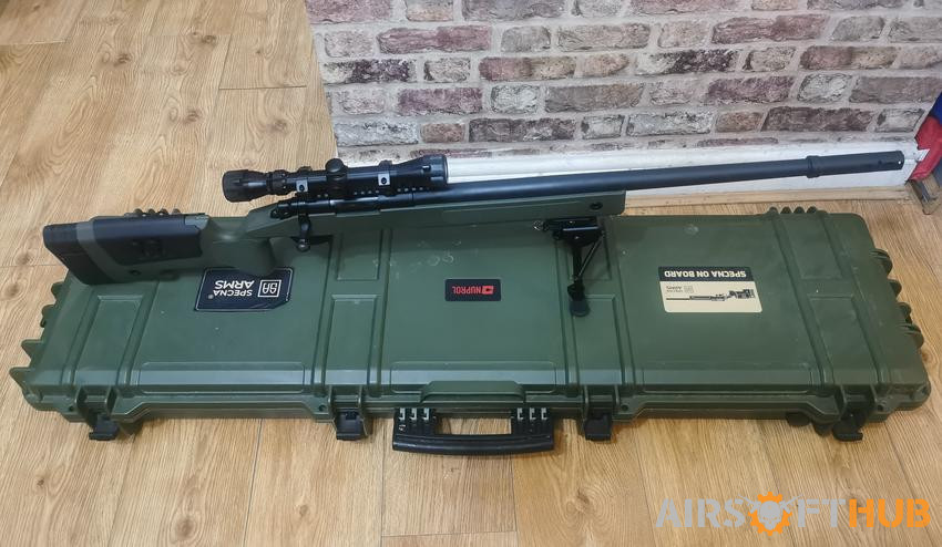 Sniper, scope and bipod + case - Used airsoft equipment