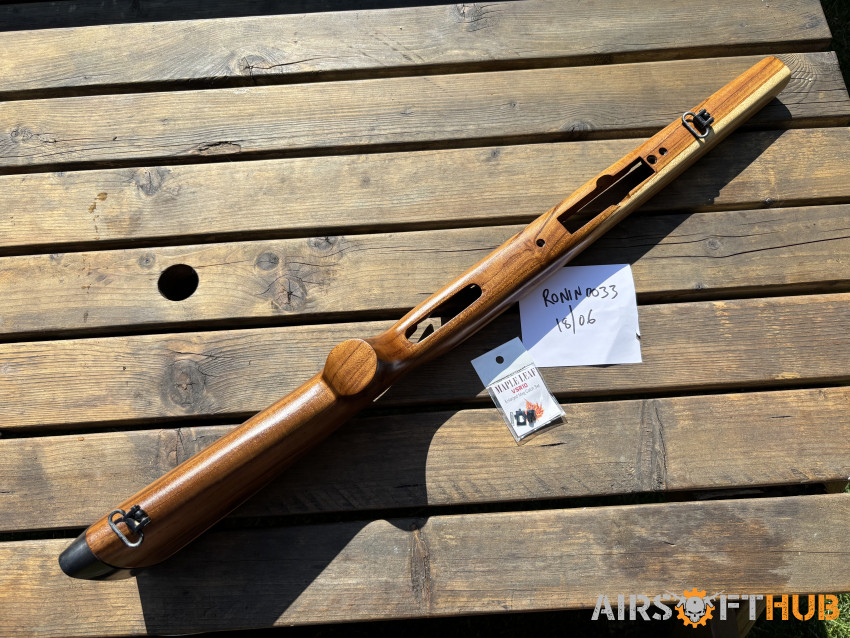 Taring Carving VSR Wood Stock - Used airsoft equipment