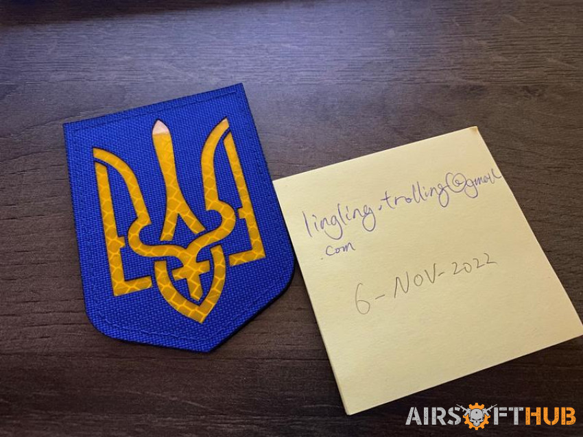 Ukraine badge (with Velcro) - Used airsoft equipment