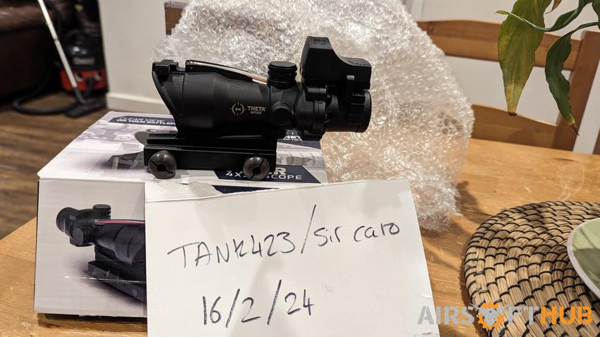 Theta 4x32 fibre Acog w/ RMR - Used airsoft equipment