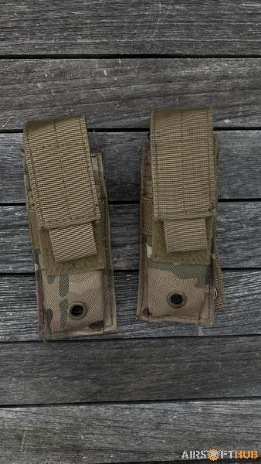 Various BTP camo pouches - Used airsoft equipment