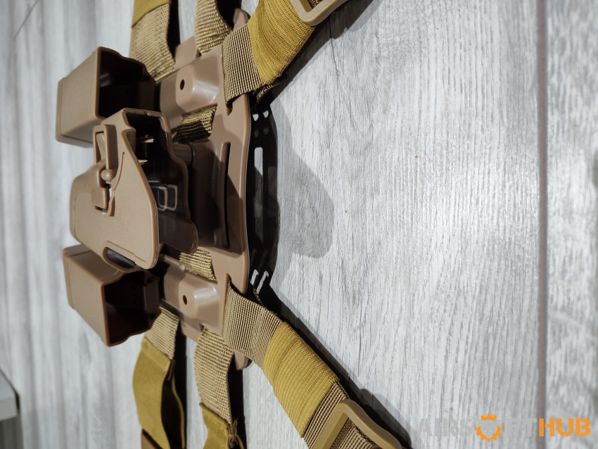 Drop Leg Holster G series Tan - Used airsoft equipment
