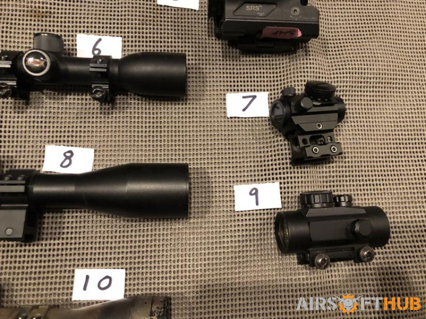 Scope and sight clear out - Used airsoft equipment