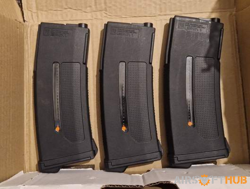 3x PTS EPM1 250rnd Magazines - Used airsoft equipment