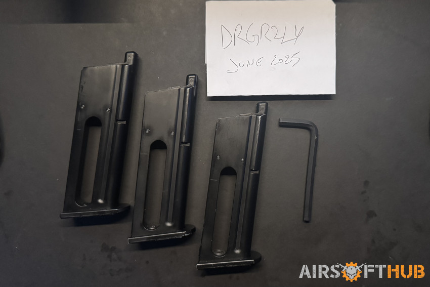 WE C02 Desert Eagle Magazines - Used airsoft equipment