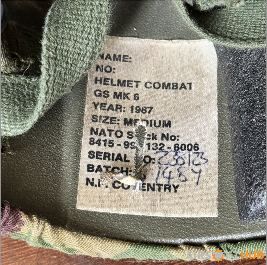 British Army MK6 Helmet - Used airsoft equipment