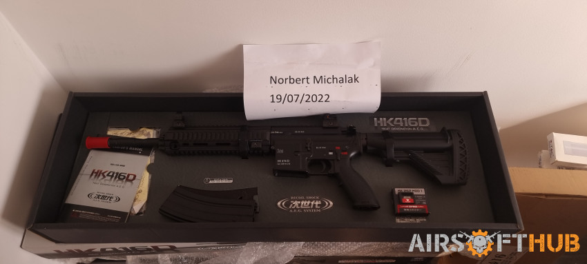 Tm hk416 and m&p9 huge stock - Used airsoft equipment