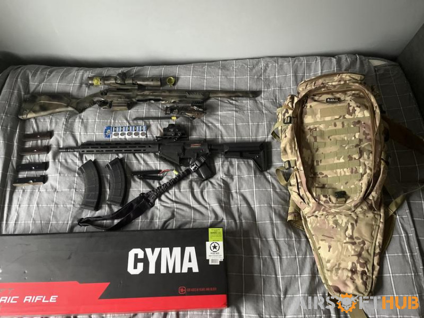 cyma ar47 + uprgraded sniper - Used airsoft equipment
