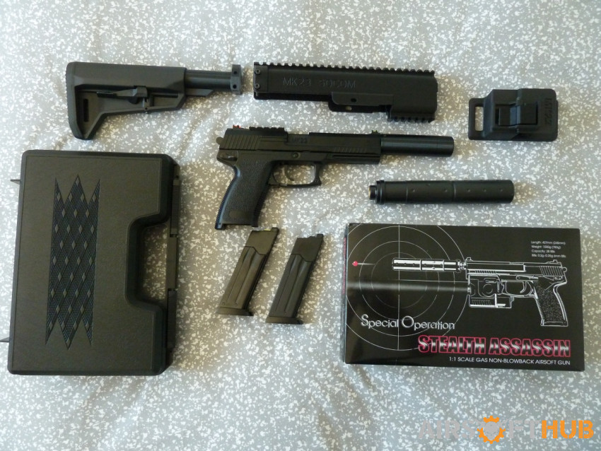 MK23 plus a full set of extras - Used airsoft equipment