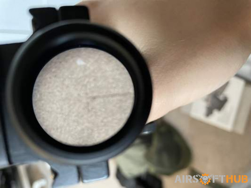 Brand new 4x acog with red dot - Used airsoft equipment