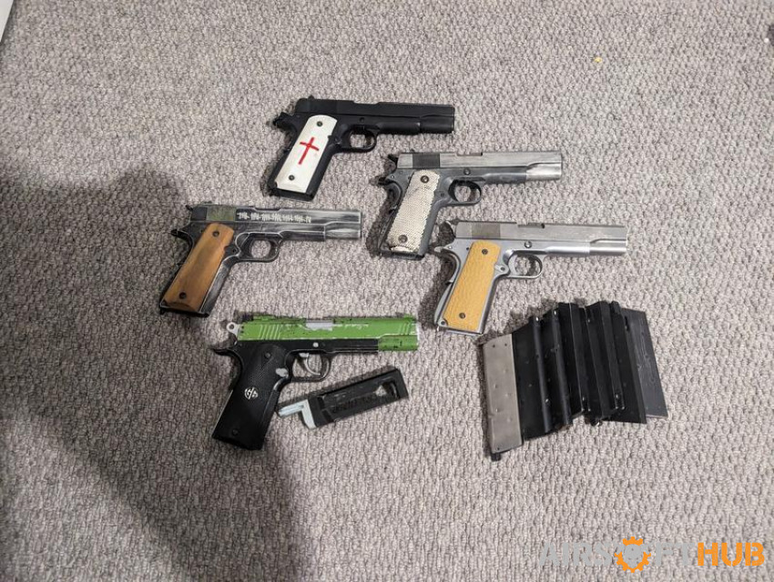 asortment of 1911s - Used airsoft equipment