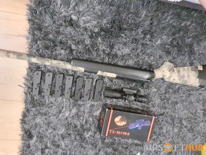 Sniper setup and pistols - Used airsoft equipment