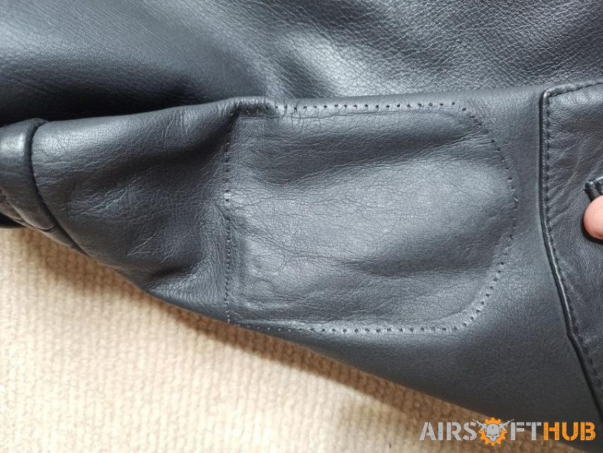 German Polizei Leather jacket - Used airsoft equipment