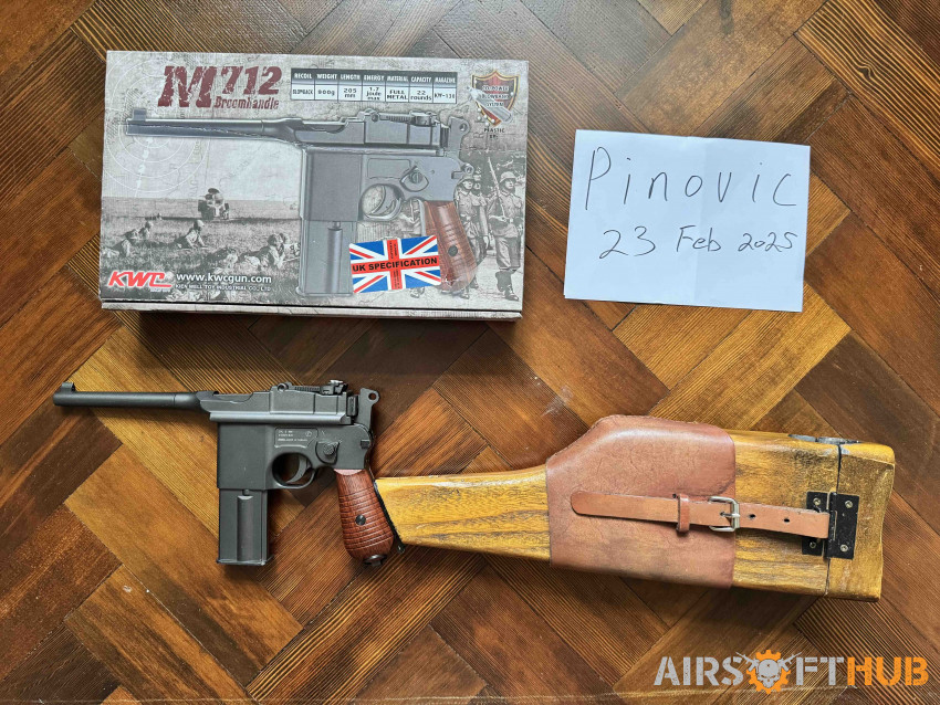 KWC M712 & wooden stock/holste - Used airsoft equipment