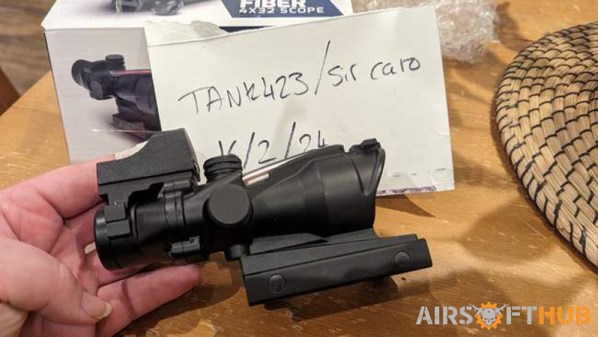 Theta 4x32 fibre Acog w/ RMR - Used airsoft equipment