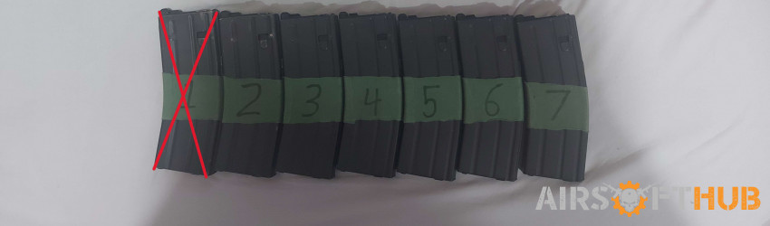 6x MWS Mags for sale - Used airsoft equipment