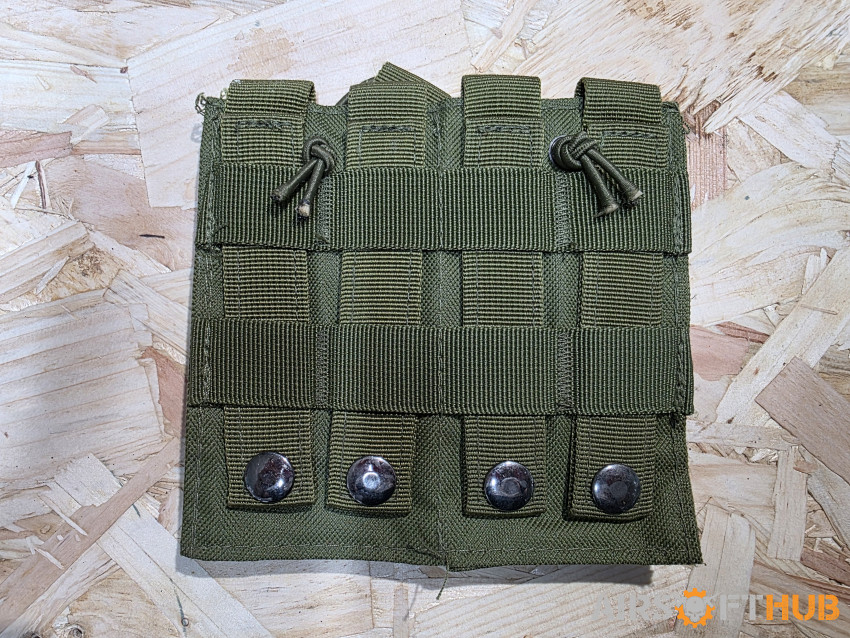Double Molle M4 Mag Pouch Gree - Used airsoft equipment