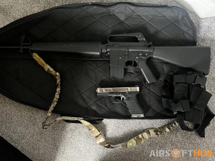 M16 and pistol - Used airsoft equipment