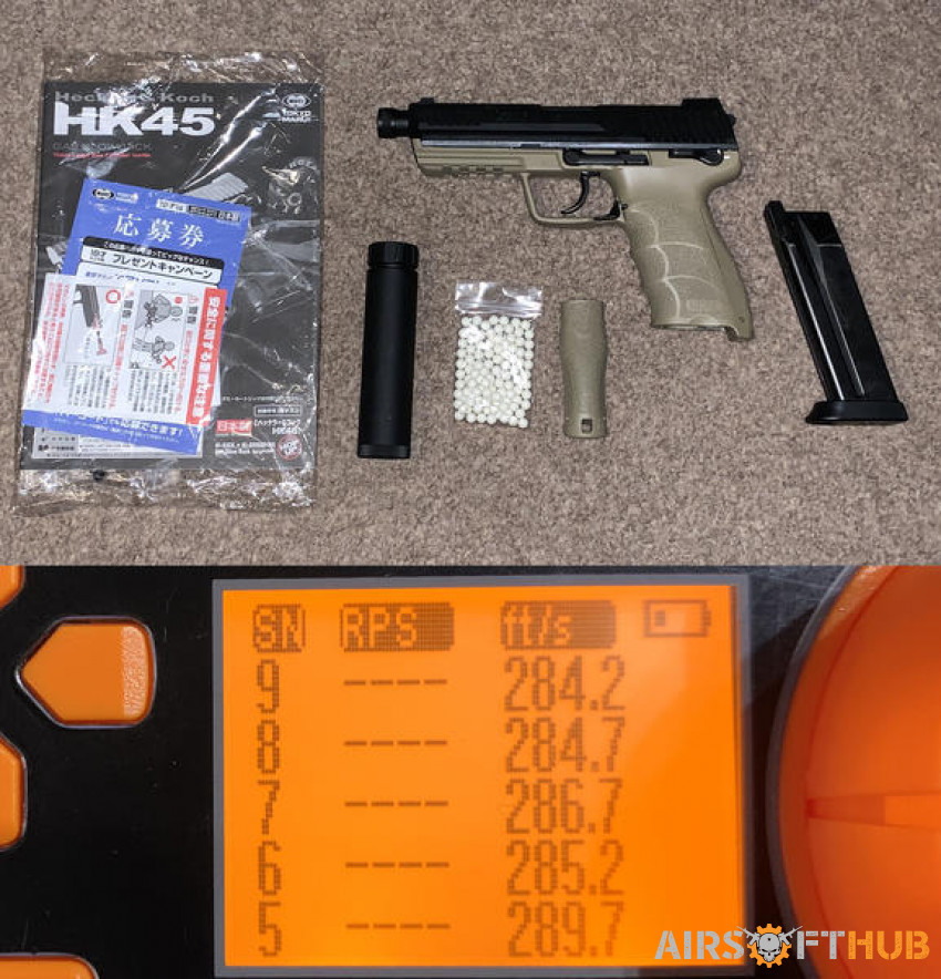 Tokyo Marui HK45 GBB Used Once - Used airsoft equipment