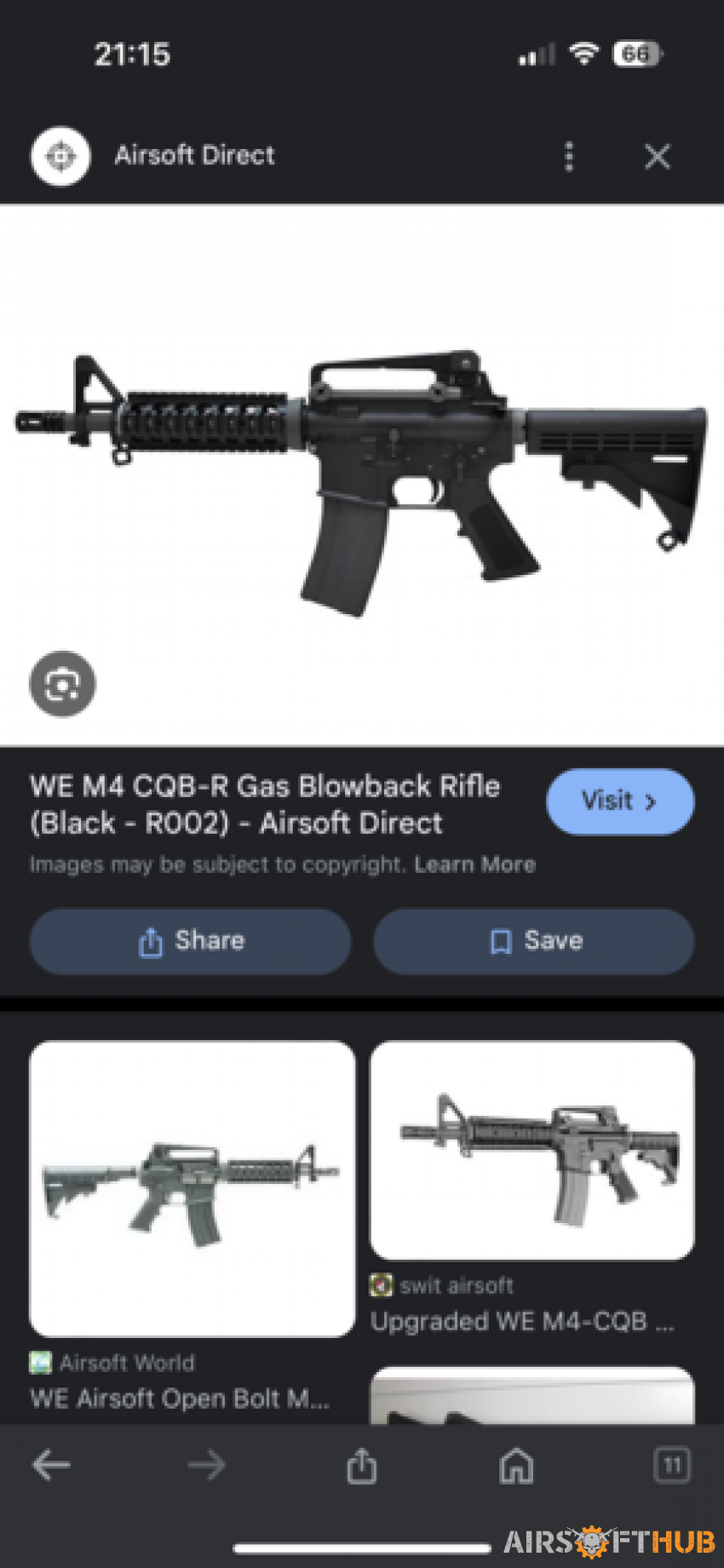 WE GBBR M4 or MSK in black - Used airsoft equipment