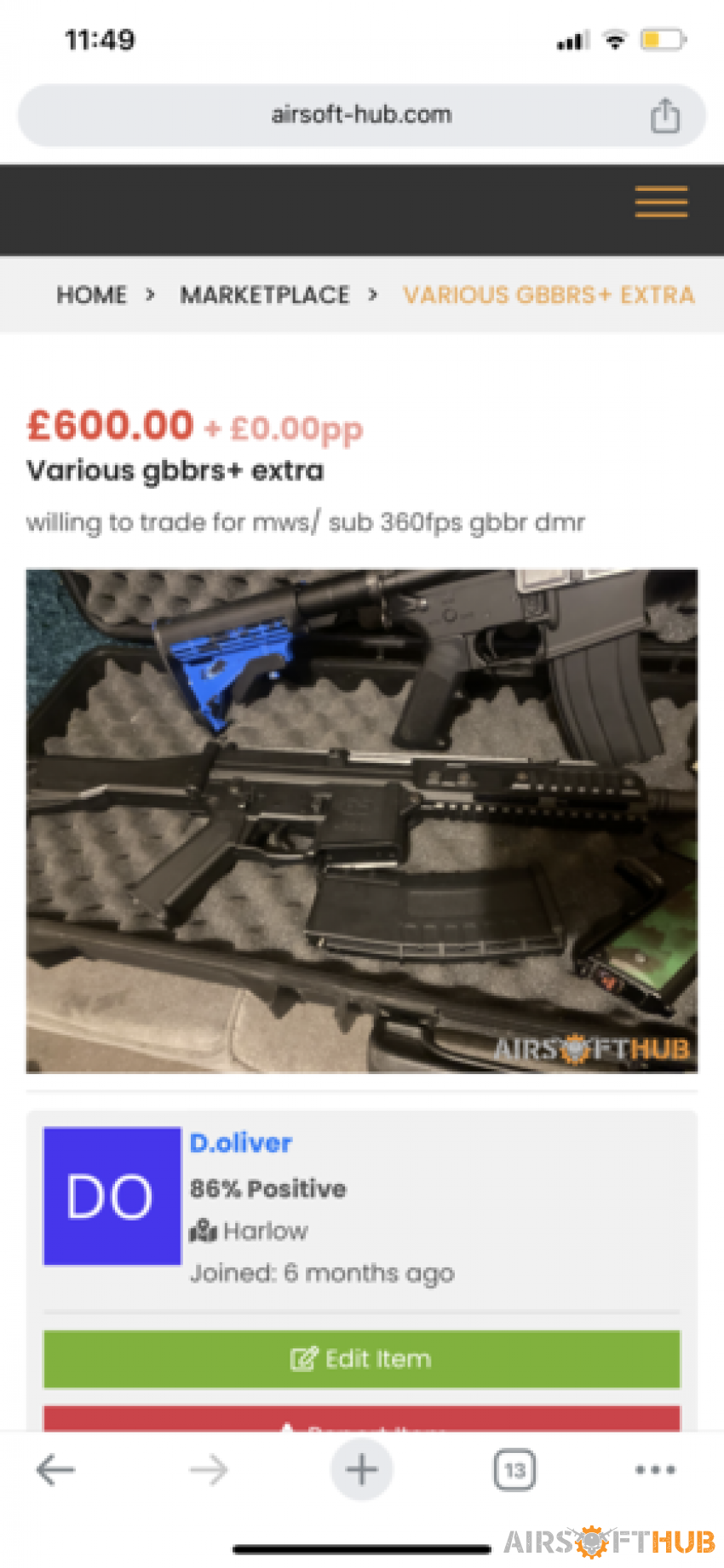 Ghk g5+ kjw gbb m4+ extra - Used airsoft equipment