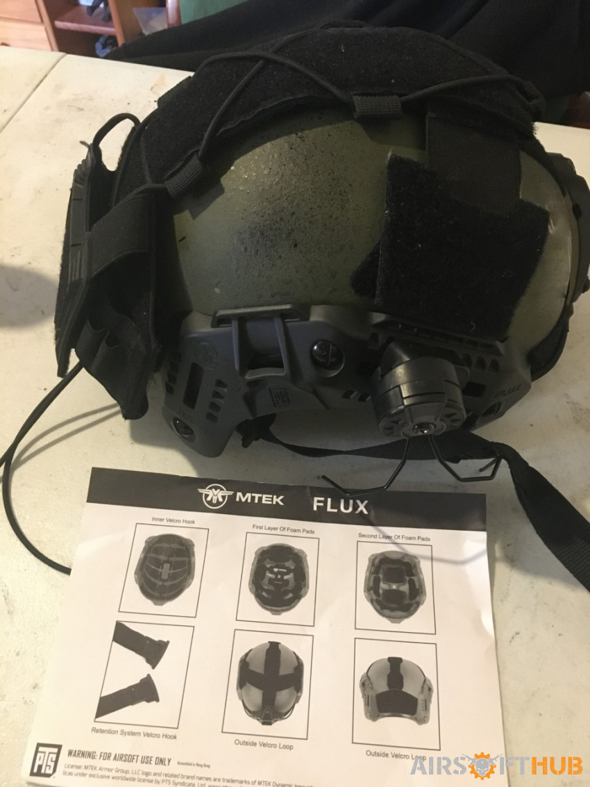 PTS MTEK FLUX HELMET SETUP - Used airsoft equipment