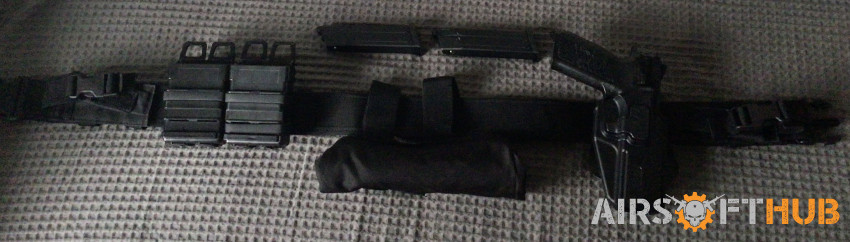 GBB pistol, mags and gun belt - Used airsoft equipment