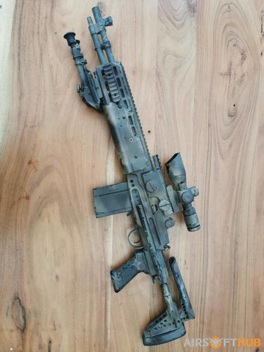 G&G M14 EBR Custom with extras - Used airsoft equipment