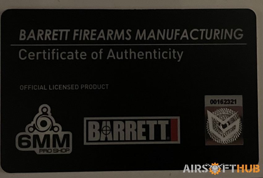 Licensed Barret M82 Sniper - Used airsoft equipment
