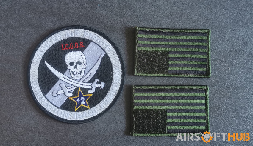 USArmy patches & Spanish insig - Used airsoft equipment