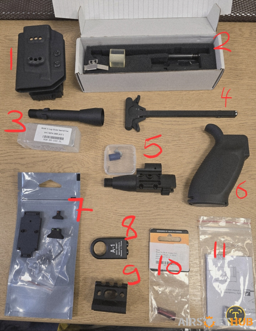 Apfg mpx parts and other parts - Used airsoft equipment