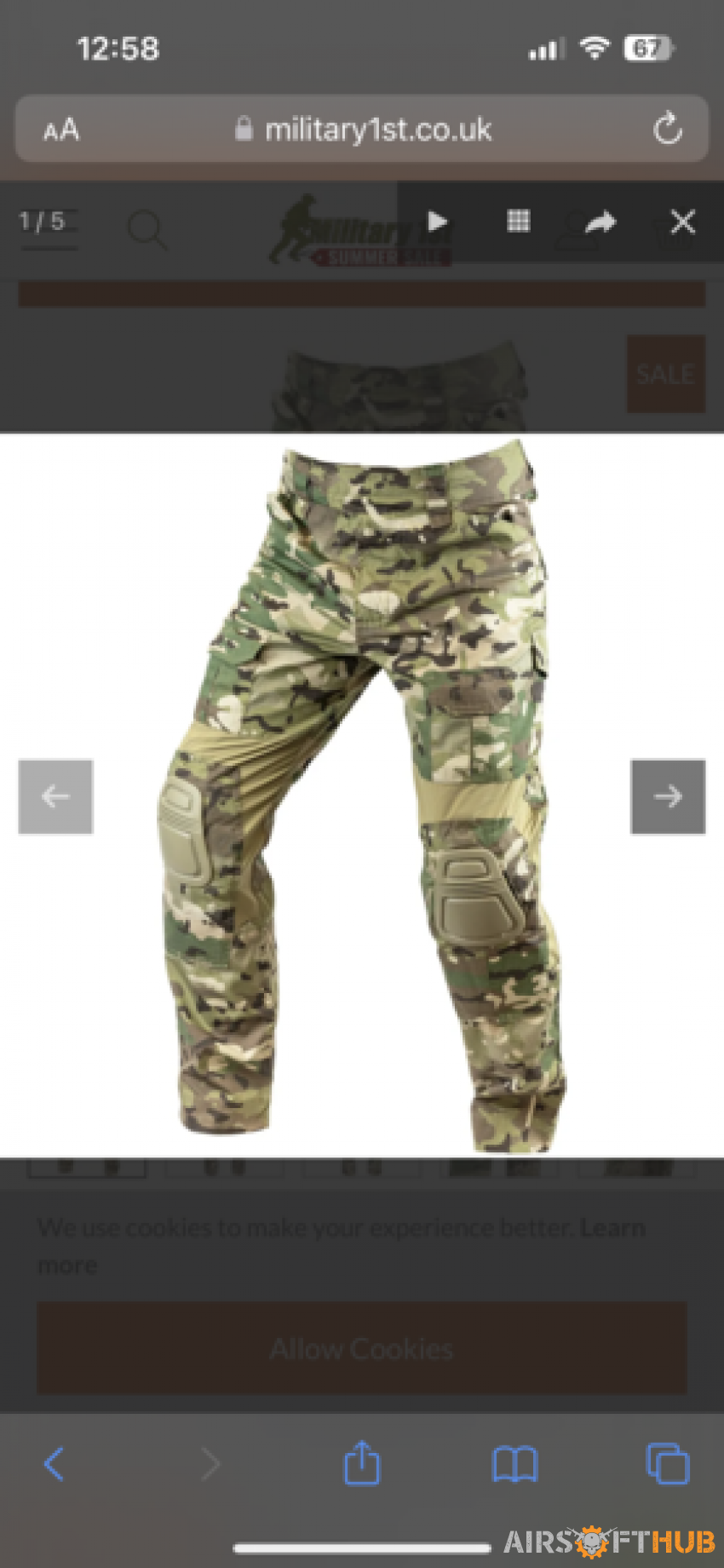 Trousers with knee pads - Used airsoft equipment