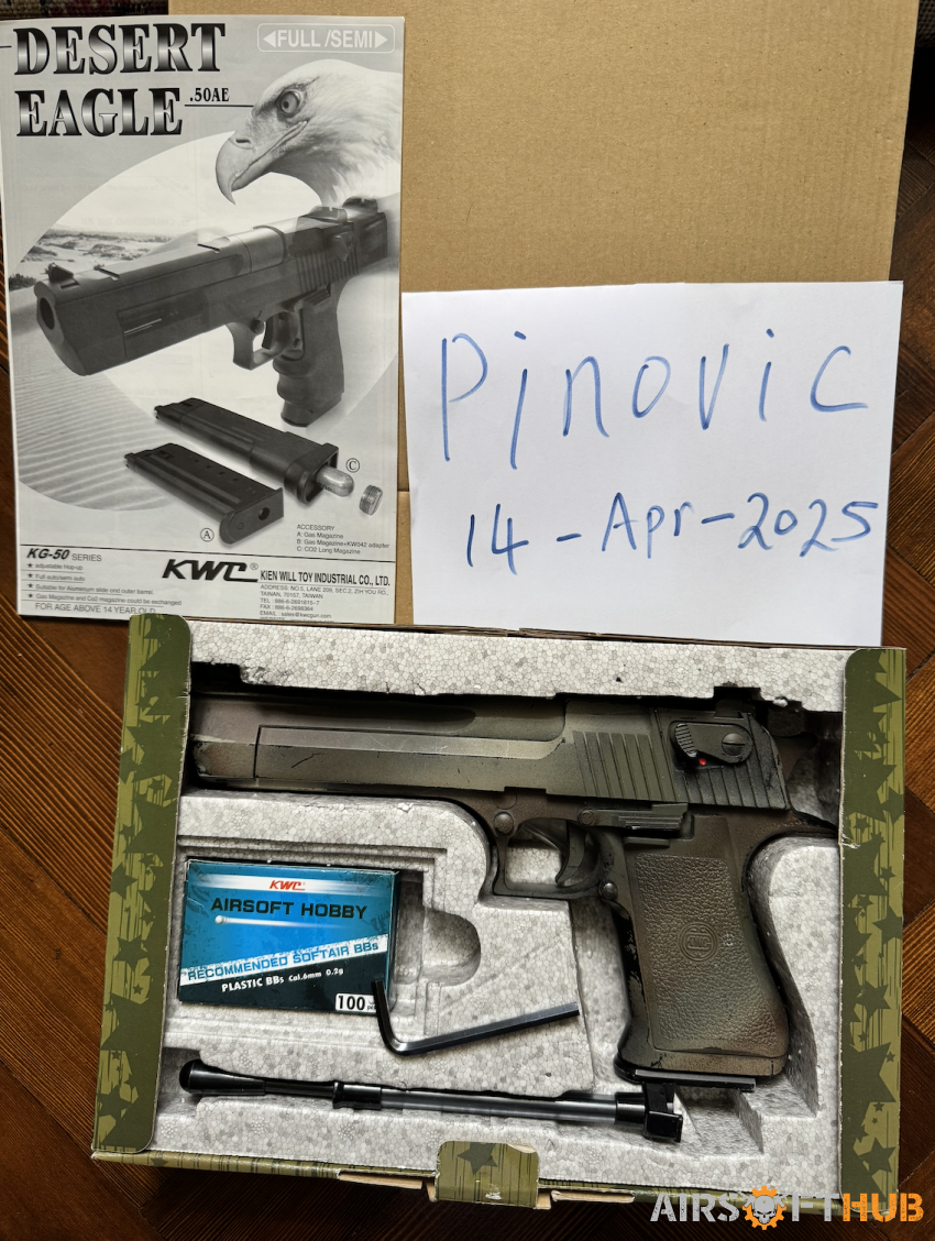 KWC Desert Eagle CO2 DE.50 - Used airsoft equipment