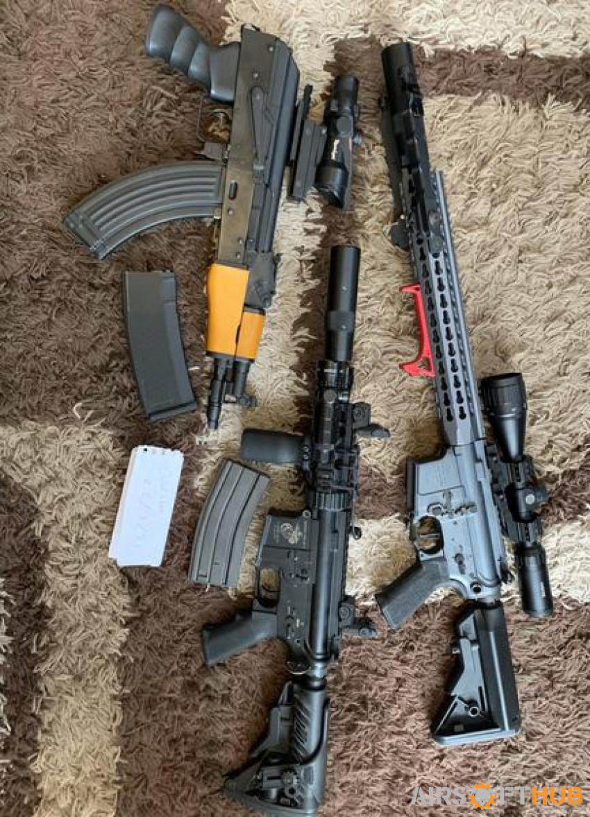 Many rifs. OFFERS WELCOME - Used airsoft equipment