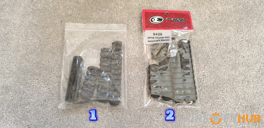 MOE RAIL ATTACHMENTS - Used airsoft equipment