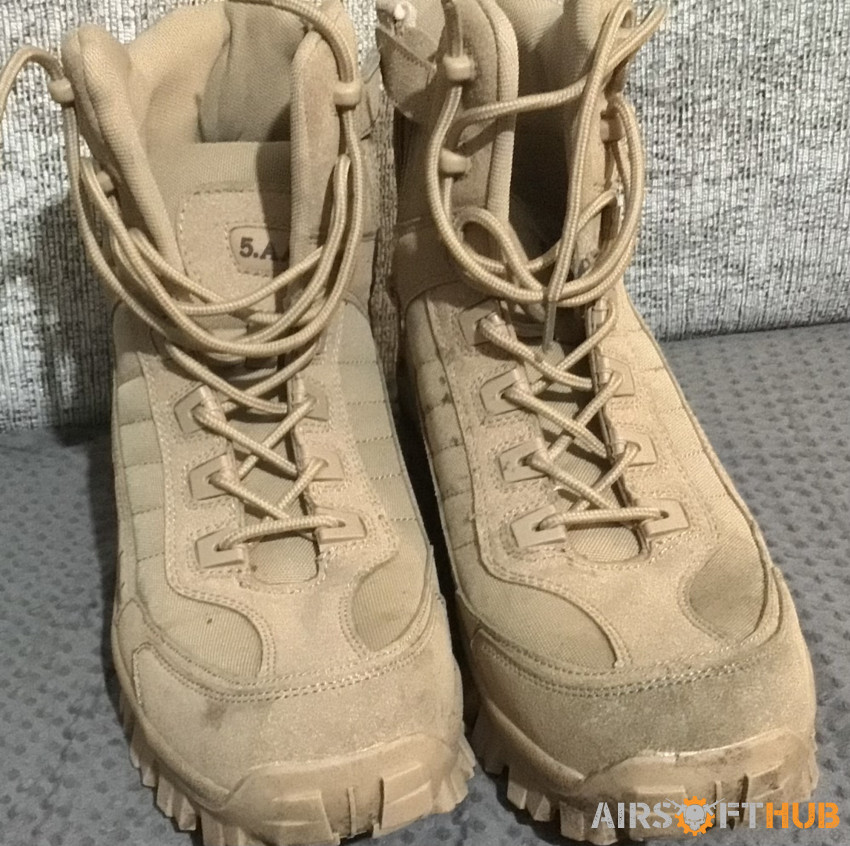 Military style tan boots 9 - Used airsoft equipment