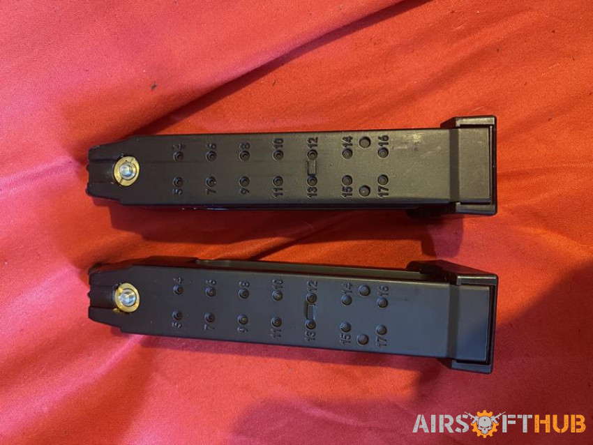 2x Raven EU CO2 Glock Mags - Used airsoft equipment