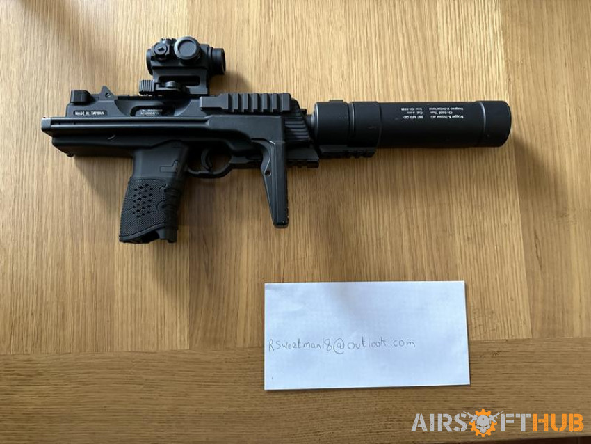 ASG MP9 with mags/silencer/HPA - Used airsoft equipment