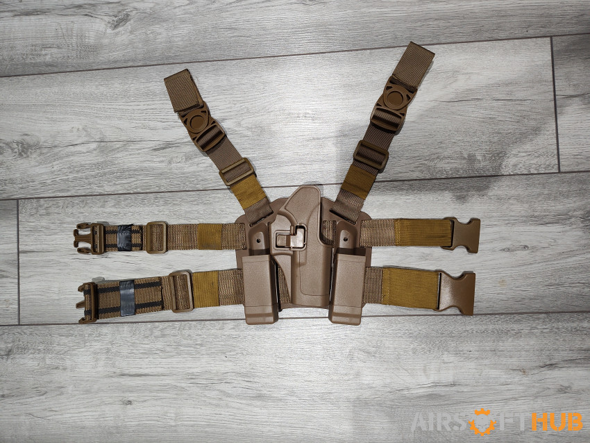 Drop Leg Holster G series Tan - Used airsoft equipment