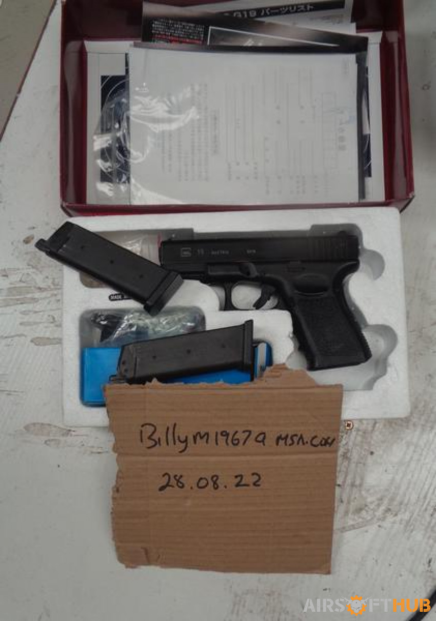 KWA G19 Glock gas pistol - Used airsoft equipment