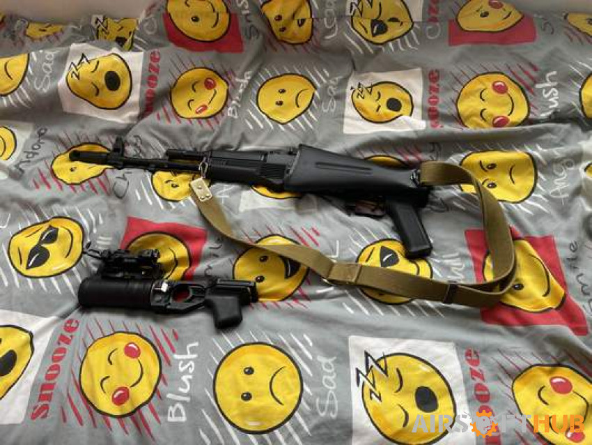 Cyma ak74 with launcher - Used airsoft equipment