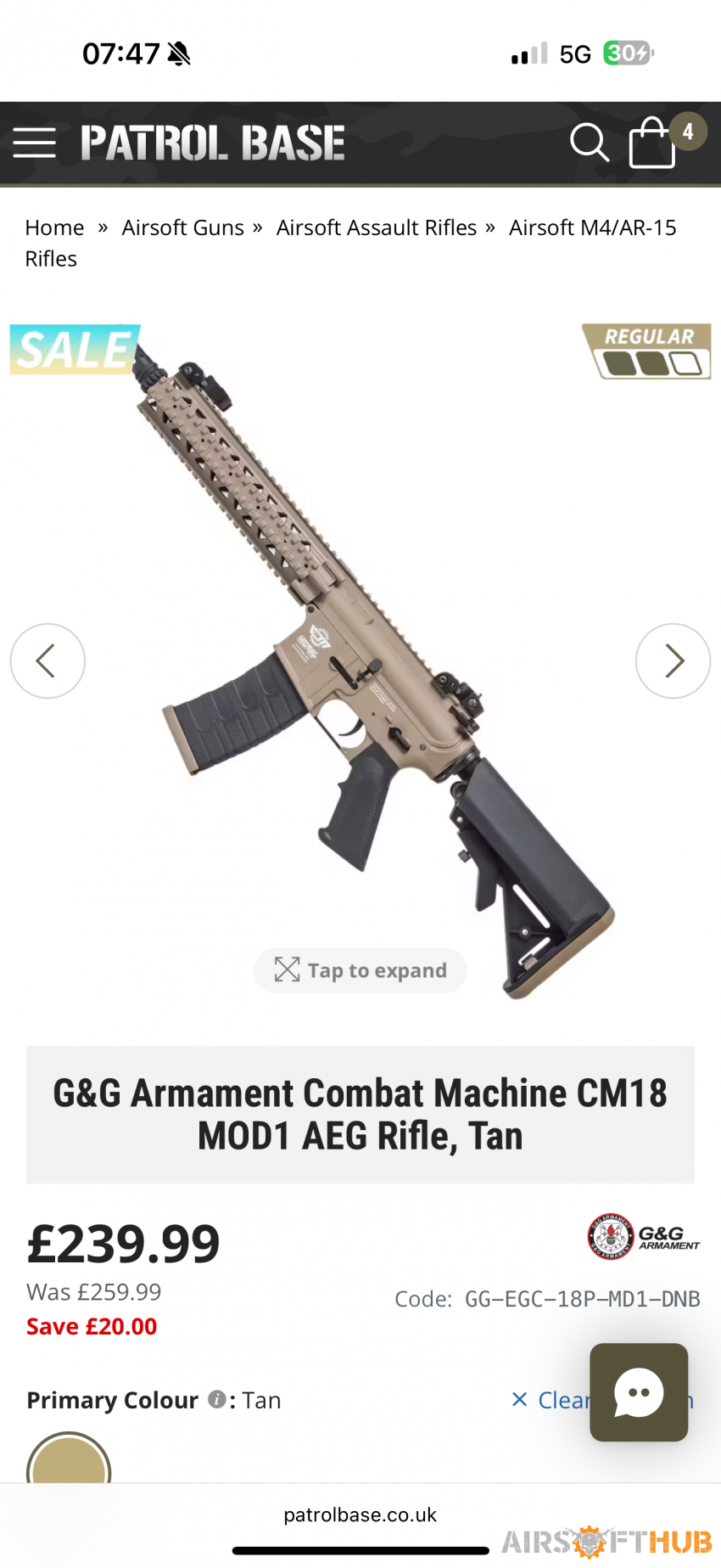 G&G CM18 MOD1 AEG RIFLE - Used airsoft equipment