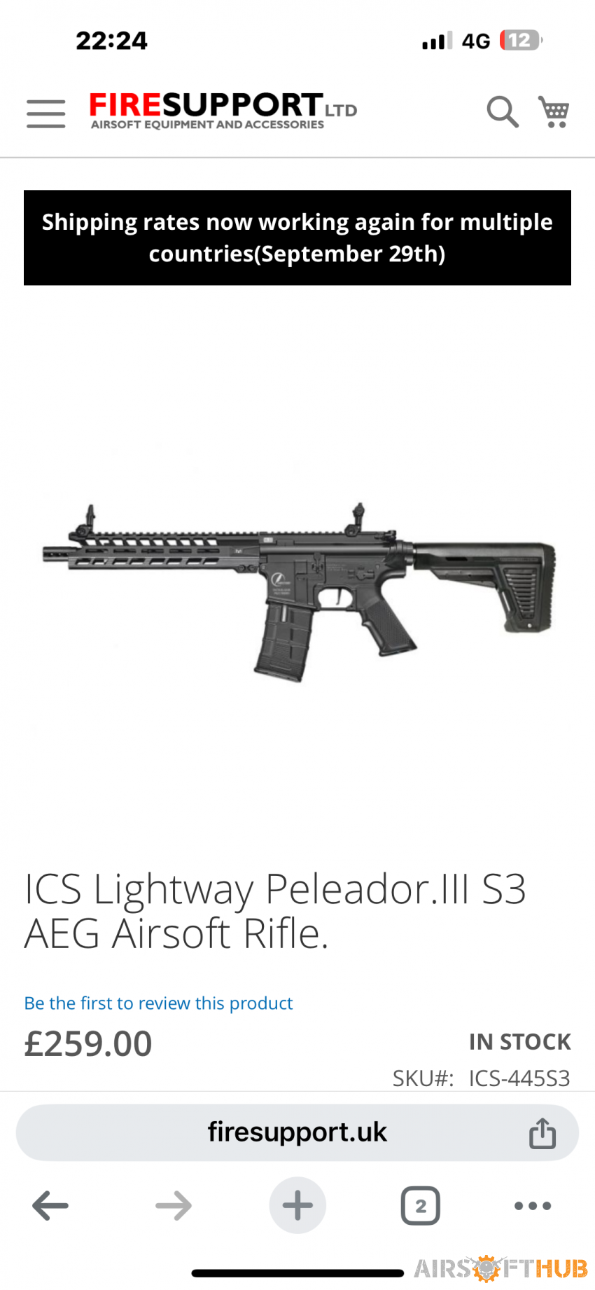 ICS Lightway Peleador.Ill S3 - Used airsoft equipment